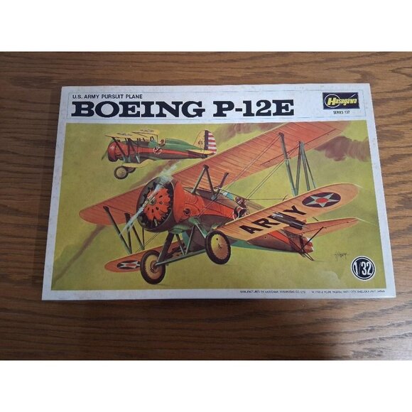 Hasegawa Boeing P-12E 1/32 Scale Model Kit U.S. Army Pursuit Plane Series 132 Vi - Picture 1 of 8